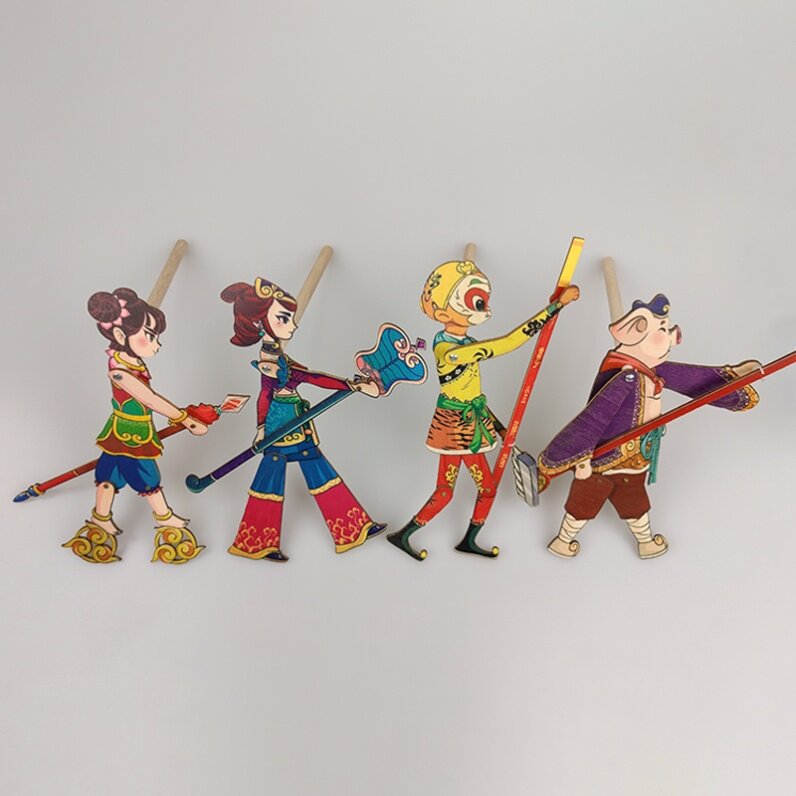 网红手工diy活动玩偶戏台皮影戏人偶儿童简易皮影