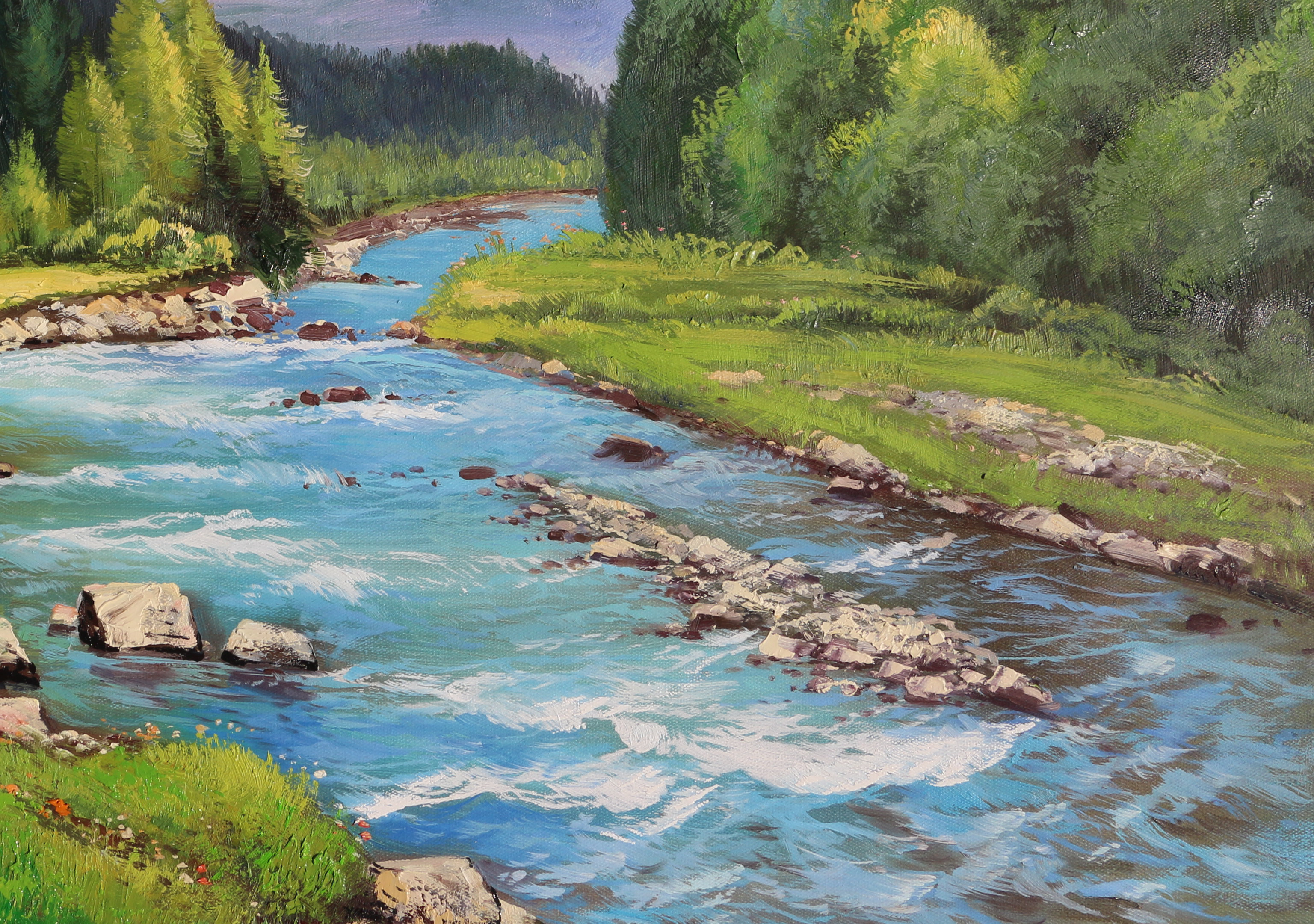 刘雪霞 《春景》 布面油画