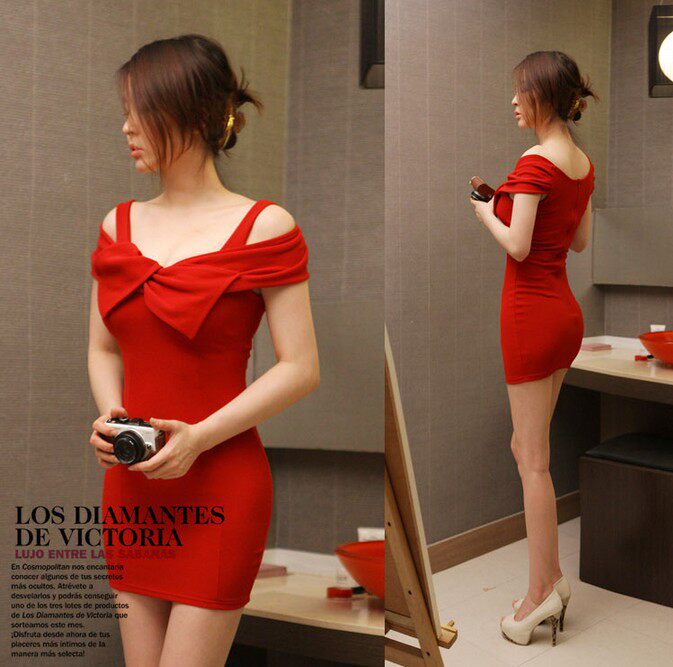 春装夜店性感女装超短裙cd变装连衣裙紧身包臀裙白色小礼服裙子