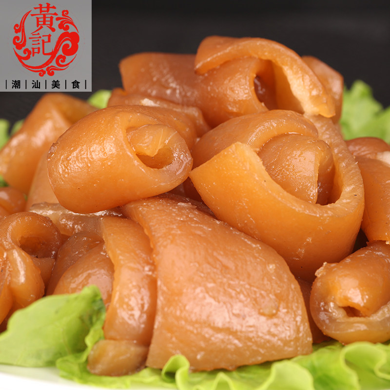 包邮潮汕卤肉皮胶质卤猪皮100克即食真空卤味熟食小包装零食