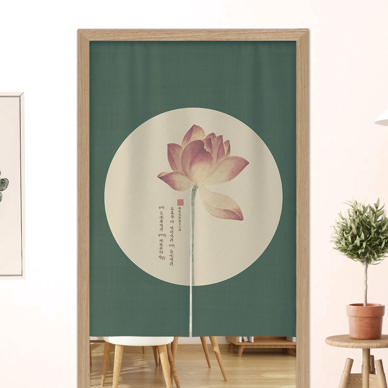 荷花门帘风水帘