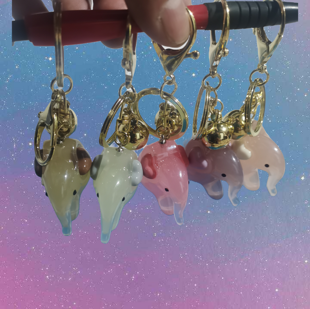 新款大象铃铛钥匙扣挂件汽车钥匙链包包挂饰女可爱生日礼物实用
