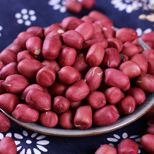 云南红皮花生米生500g新货衣粒小种子仁壳带黑山东特产特级粉熟炒