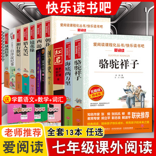 骆驼祥子海底两万里朝花夕拾和西游记城南旧事猎人笔记湘行散记七年级必读人教版青少年版无障碍爱阅读课程化丛书名著