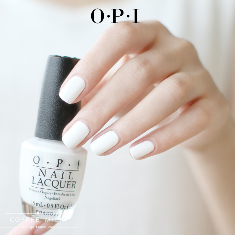 OPI 指甲油白色永恒经典 法式 L00 小样 原装 持久美国正品奶白色