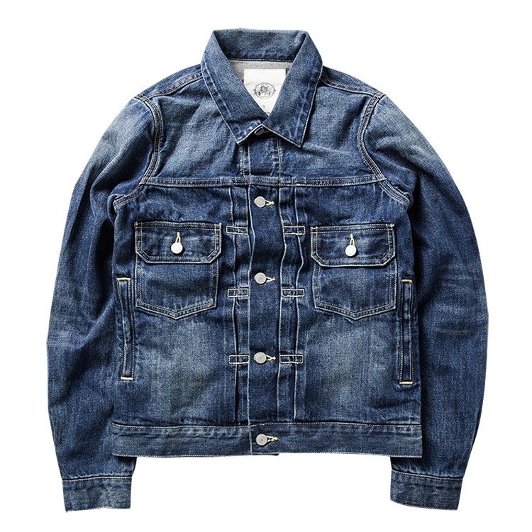 红风水洗牛仔夹克复刻visvim101牛仔外套男宽松秋冬复古牛仔衣潮