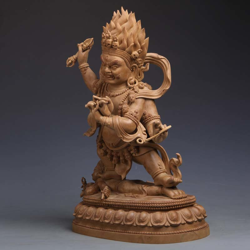 方阳航大师黄楠木【四臂伏魔金刚手】福建省工艺美术大师