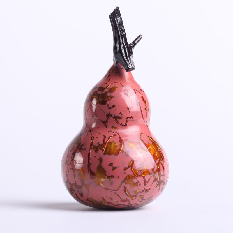 纯手工打磨红金福州大漆葫芦摆件【平安福】颜色绚丽 流光四溢