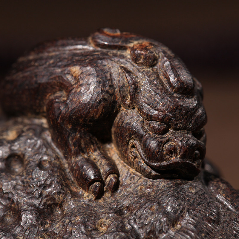 【直供】【天禄神兽】天然达拉干沉香沉水精雕护身貔貅把玩件