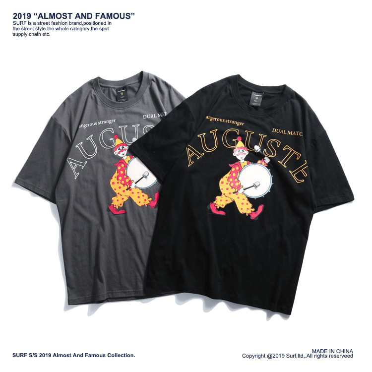 summer Cartoon clown printing T-shirt men and women Easy pure cotton Short sleeved half sleeve Chaopaiin the Men's clothing, T-shirt category - from Buy2taobao.com to provide professional Taobao agent buy service