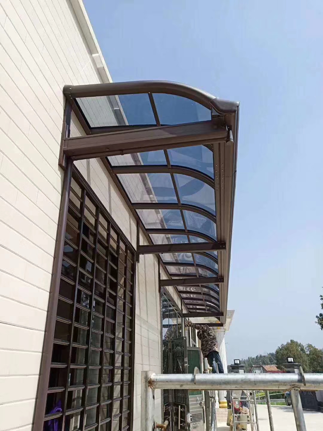 铝合金雨棚户外遮阳棚露台阳台防雨窗户别墅庭院天台楼顶抗台风