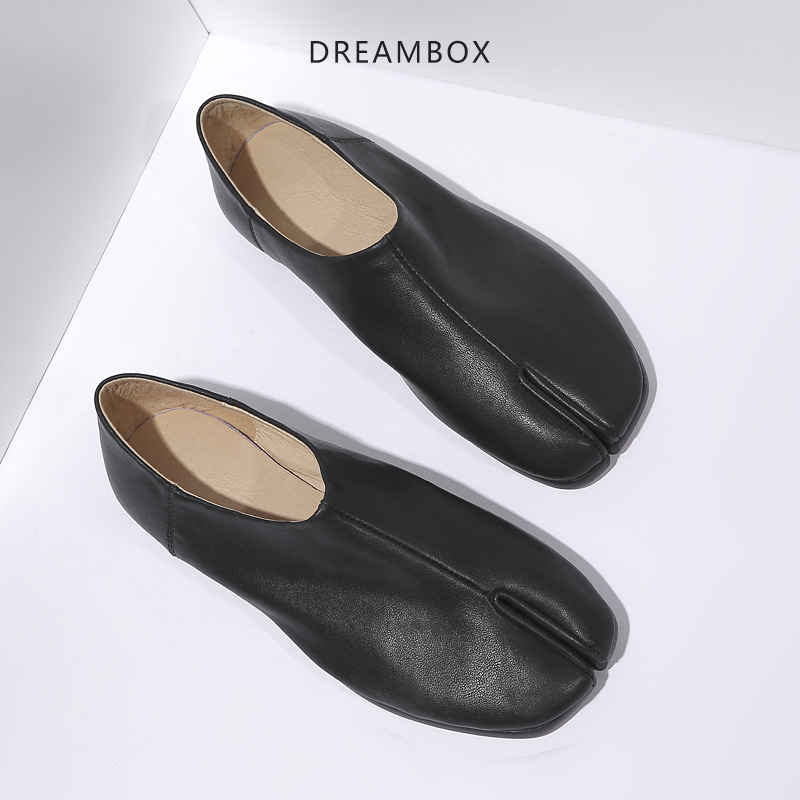 分趾鞋男休闲皮鞋懒人鞋一脚蹬百搭韩版潮流男鞋马蹄鞋平底单鞋潮