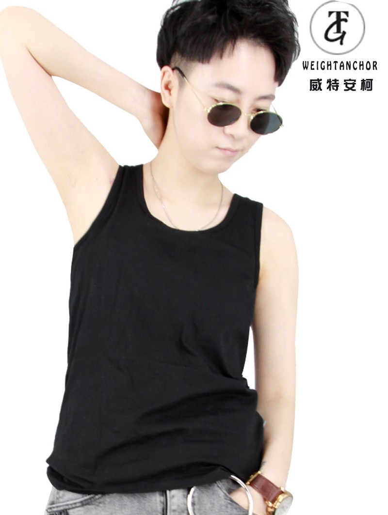 威特安柯束胸les长款无绷带加强外穿纯棉塑胸帅t内衣女束胸衣背心