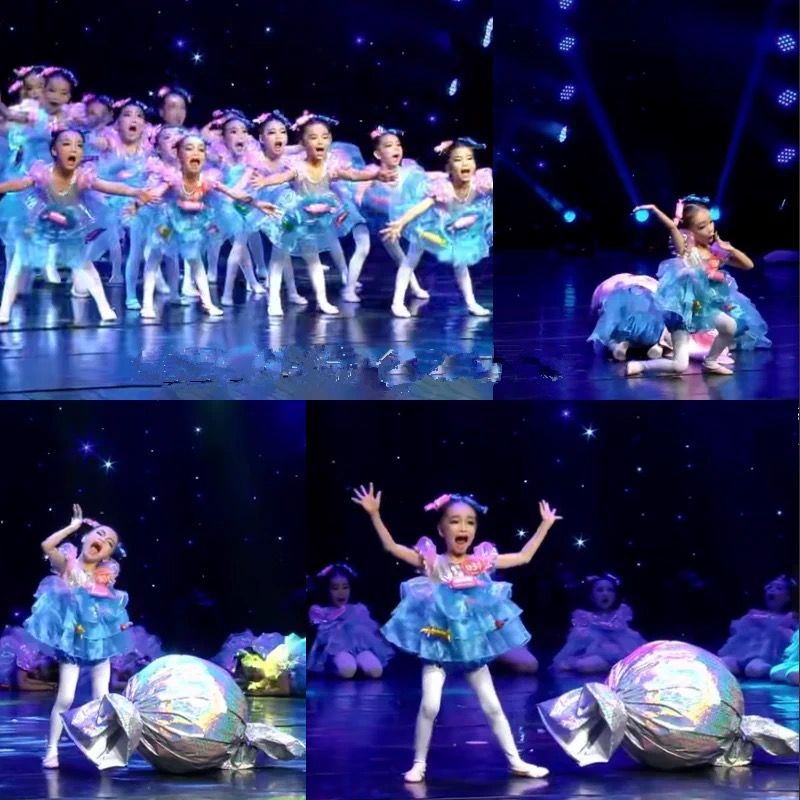 儿童舞蹈甜甜的滋味演出服幼儿糖果工厂糖果道具可爱蓬蓬裙亮闪闪