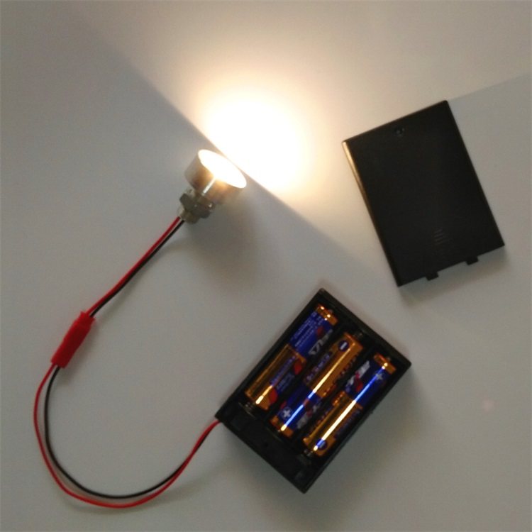 1w超亮led灯泡5v灯珠电池灯光源灯笼创意手工diy迷你小夜灯带开关