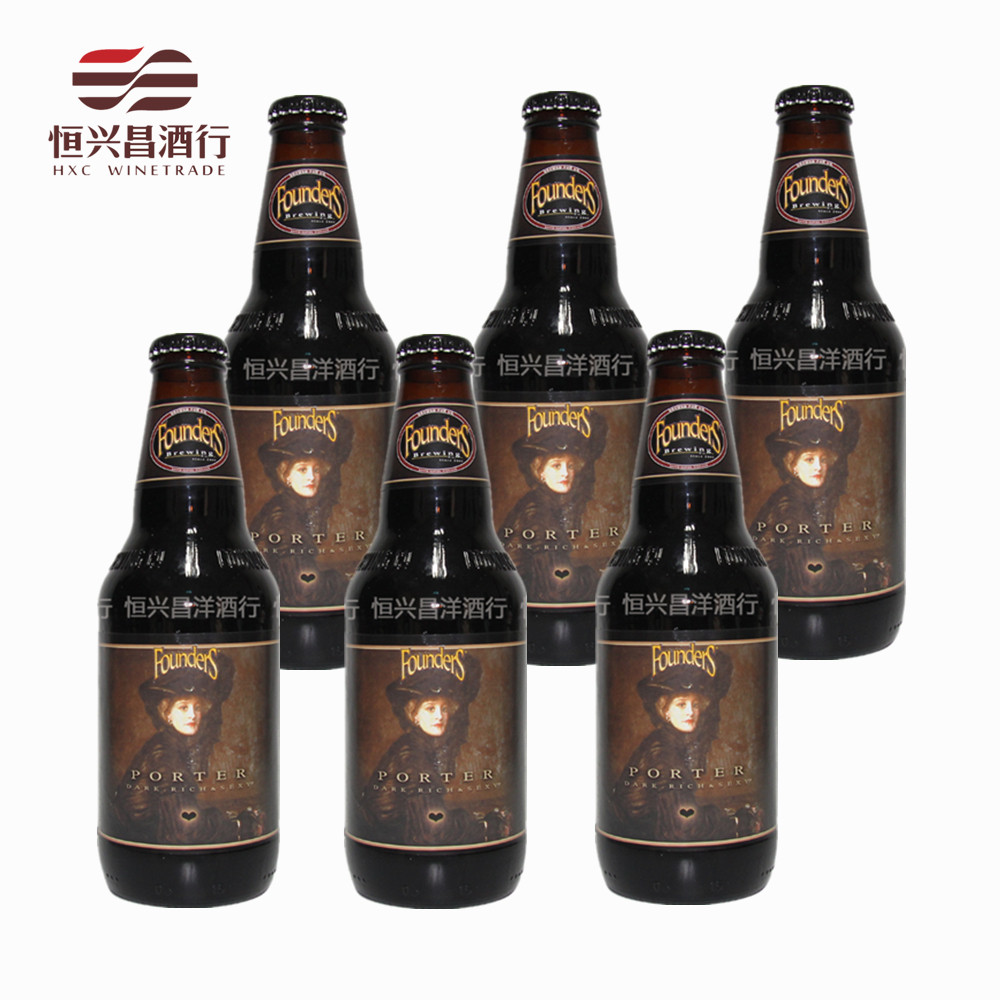 6瓶 创始者波特 founder porter 355ml 美国进口精酿啤酒黑啤酒