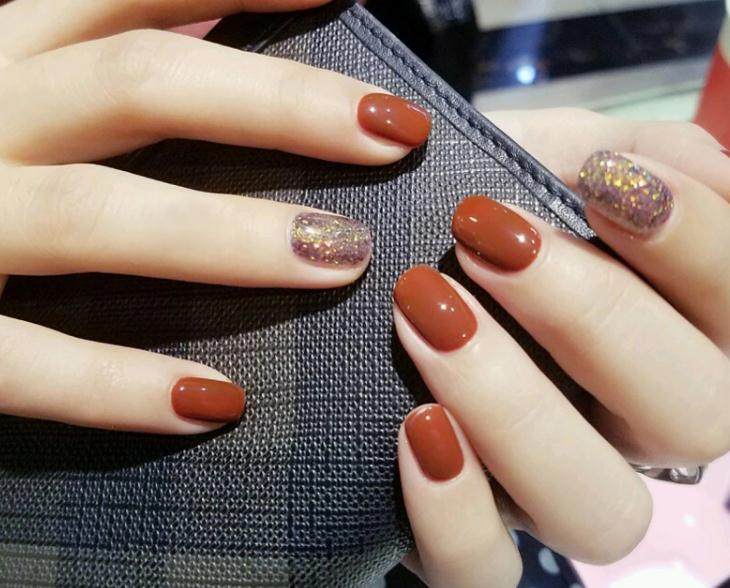 美甲片成品 日系可爱 韩国_绿裸色日系短款全贴防水可爱韩国手指甲片