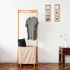 Homes创意时尚竹家具 欧式多功能卧室落地衣帽架 收纳置物挂衣架