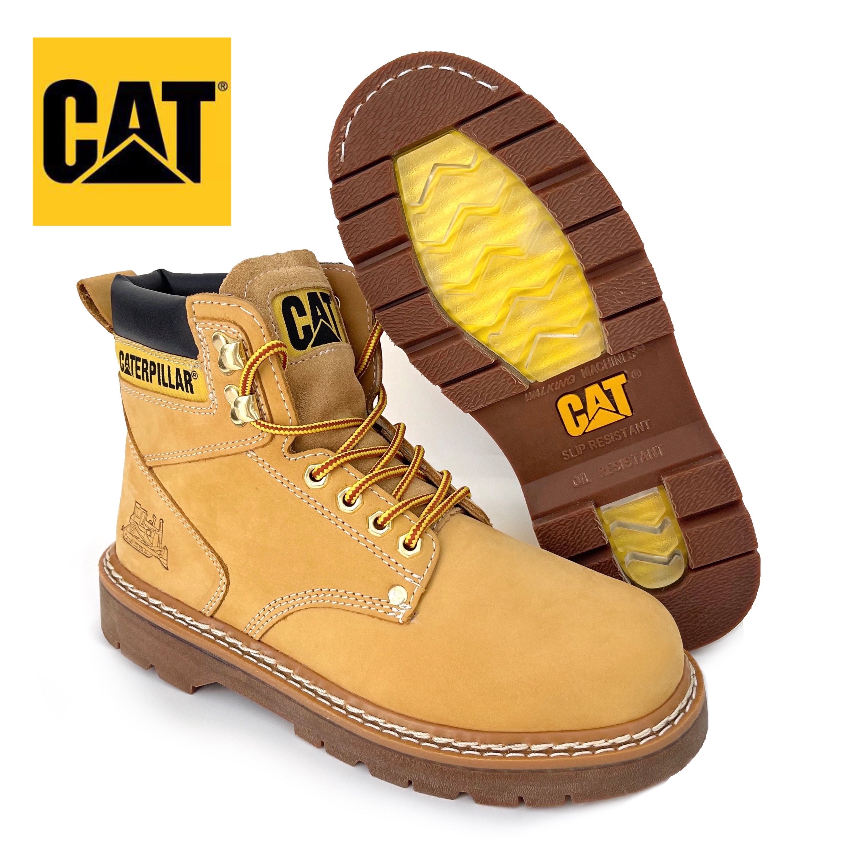 cat卡特马丁靴经典款大黄靴高帮鞋水晶底大黄靴情侣鞋pwc74010940