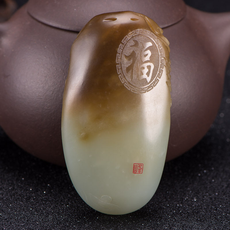 [源头好货-镇平]河南省玉石雕刻大师吴春强 钟馗挂件 103.38g