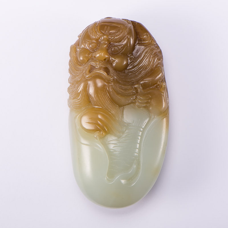 [源头好货-镇平]河南省玉石雕刻大师吴春强 钟馗挂件 103.38g