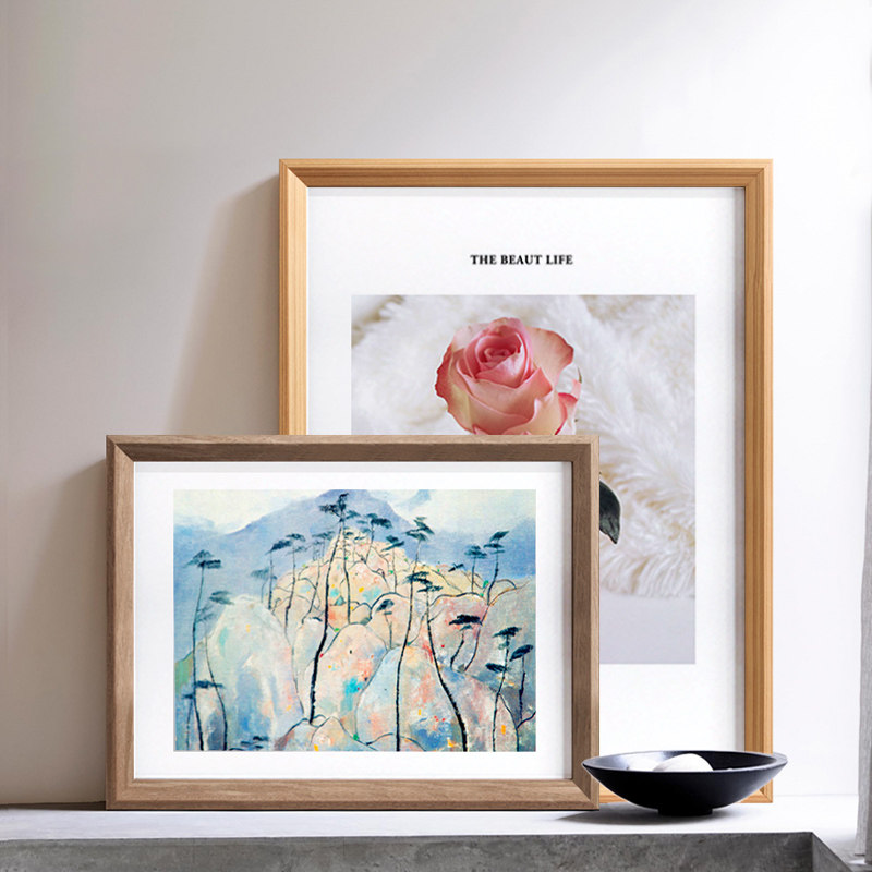 热销画框制定_实木相框挂墙简约装饰画框24 30寸36 4k外框装裱画框