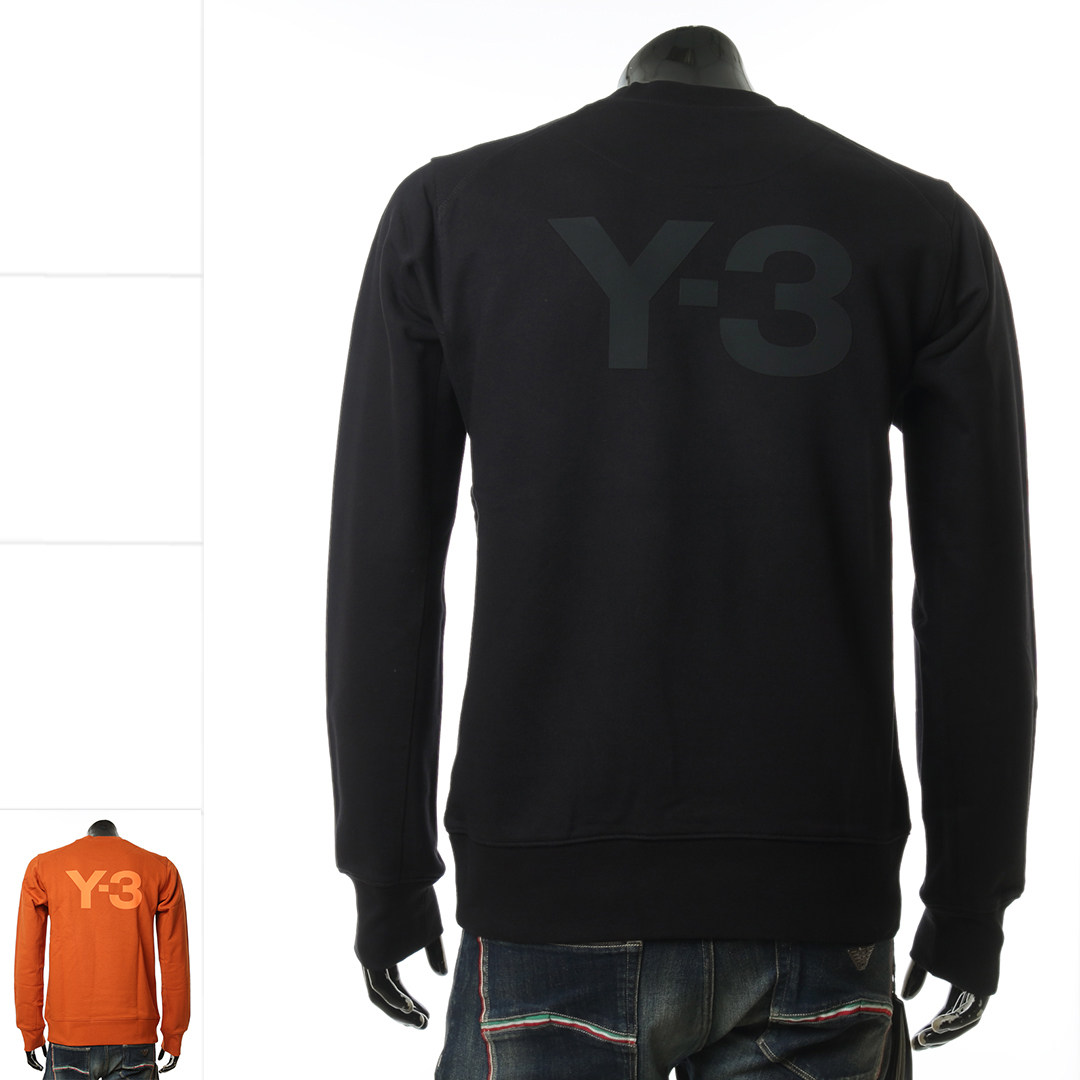 y-3 y3正品后背印花logo休闲简约百搭上衣男士纯棉套头卫衣fn3371