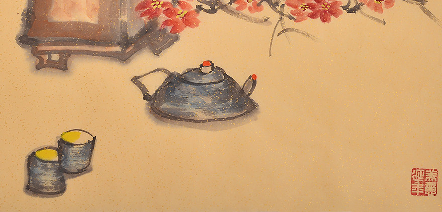 张艳玲《福至花开》当代著名画家