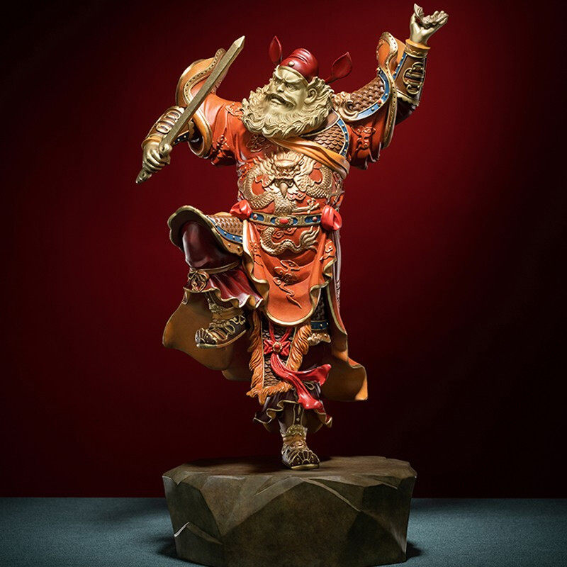 铜师傅纯铜天师钟馗赐福中式家居客厅玄关镇宅供奉神像摆件工艺品