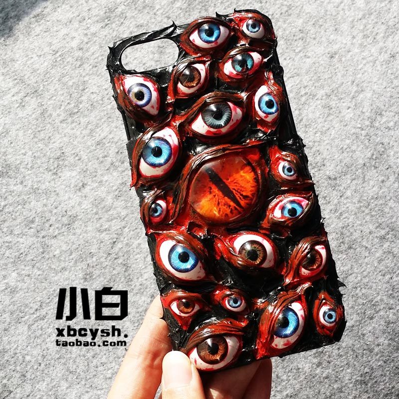 龙眼立体仿真手机壳原宿哥特iphonex眼睛s血腥max恐怖蒸汽朋克s10