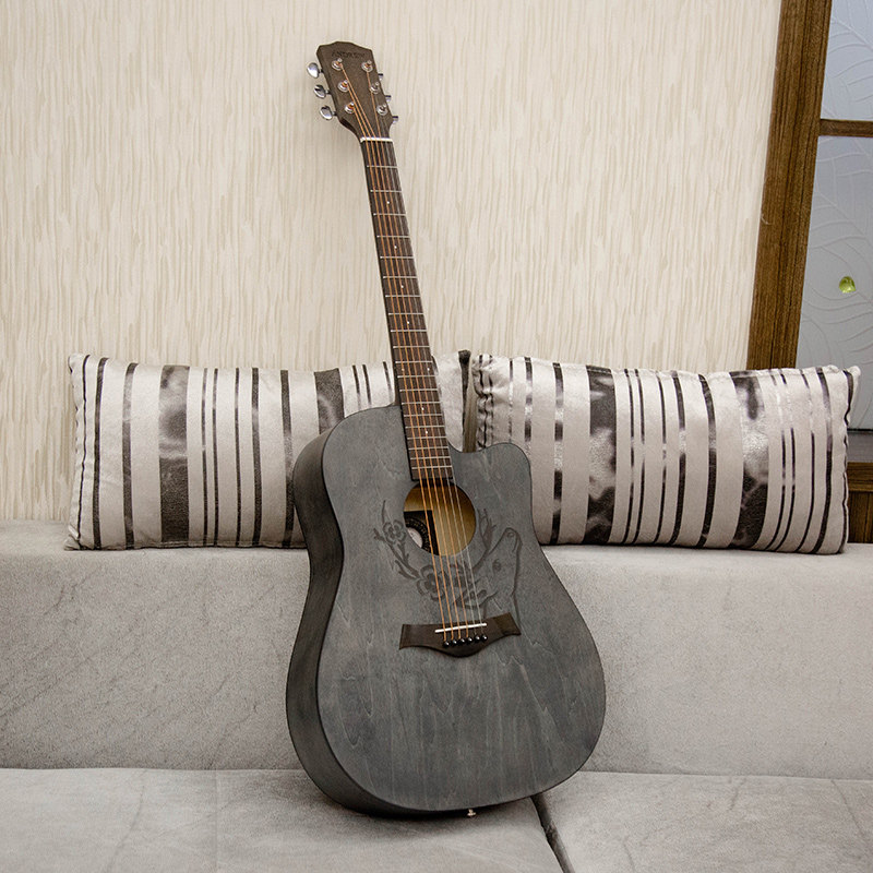 安德鲁民谣吉他初学者学生41寸桃花