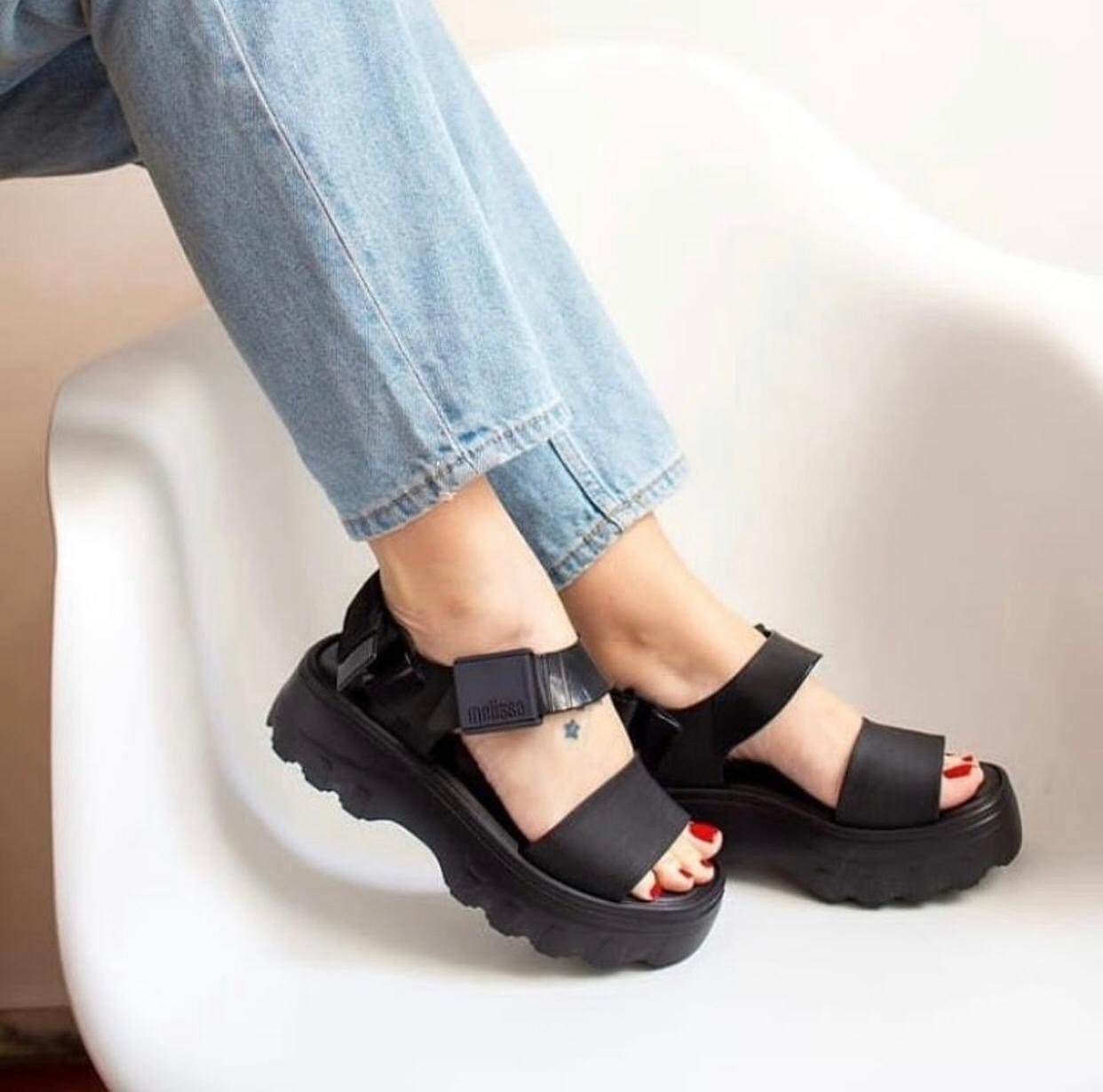 21新款正品巴西梅丽莎女鞋厚底松糕波纹底沙滩鞋melissa露趾凉鞋