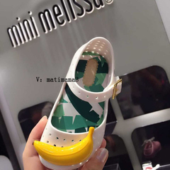 巴西代购16款mini melissa furadinha梅丽莎儿童香蕉水果冻洞洞鞋