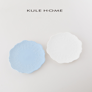 KULE HOME 餐具西餐盘牛排盘意面沙拉盘平盘家用菜盘北欧白色盘子