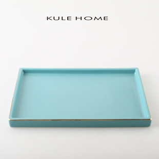 KULE HOME 长方形托盘陶瓷托盘盘子长盘创意餐具家用点心长盘餐盘