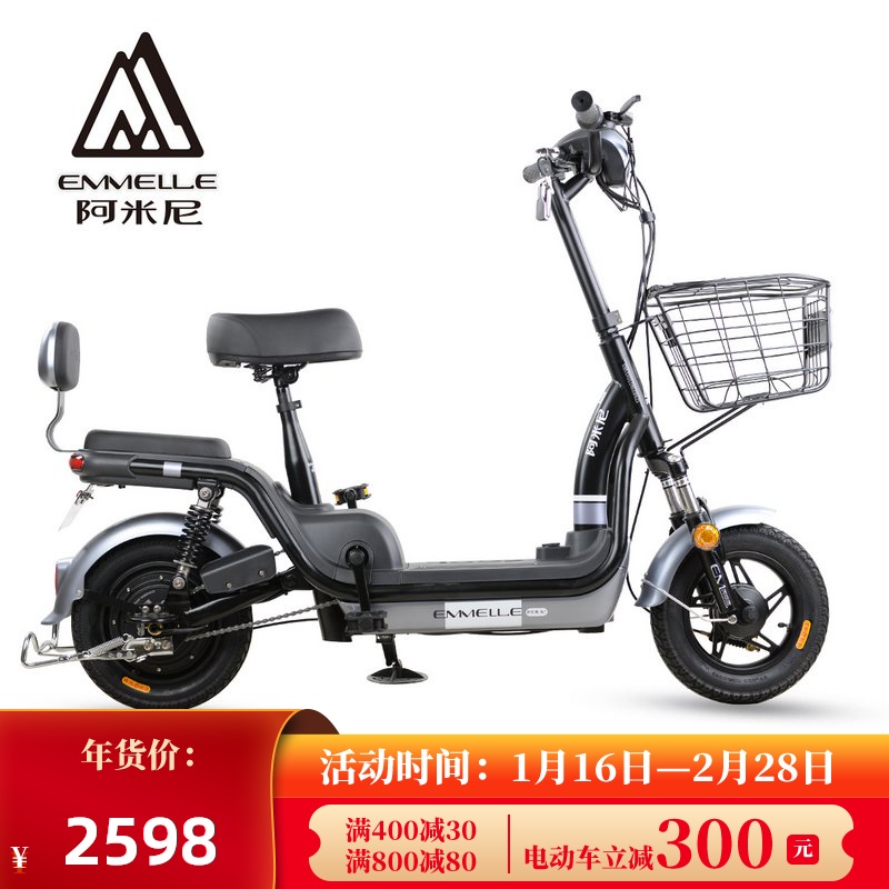 阿米尼电动车小型车女士电瓶车锂电池