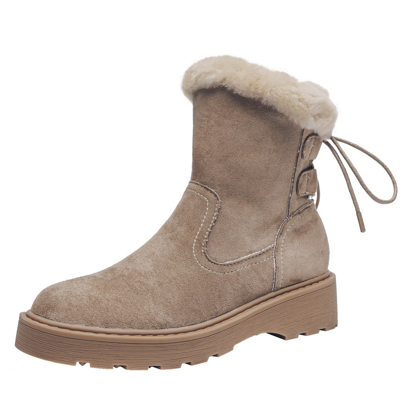 加厚雪地靴丨一脚蹬棉鞋女冬新款加绒高腰马丁靴中筒女防滑保暖靴