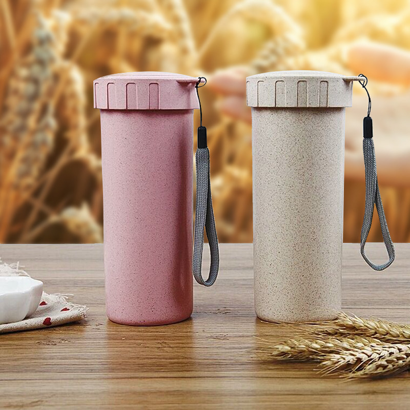简约韩版麦香杯环保麦秆杯学生情侣随手杯茶杯便携塑料创意水杯子