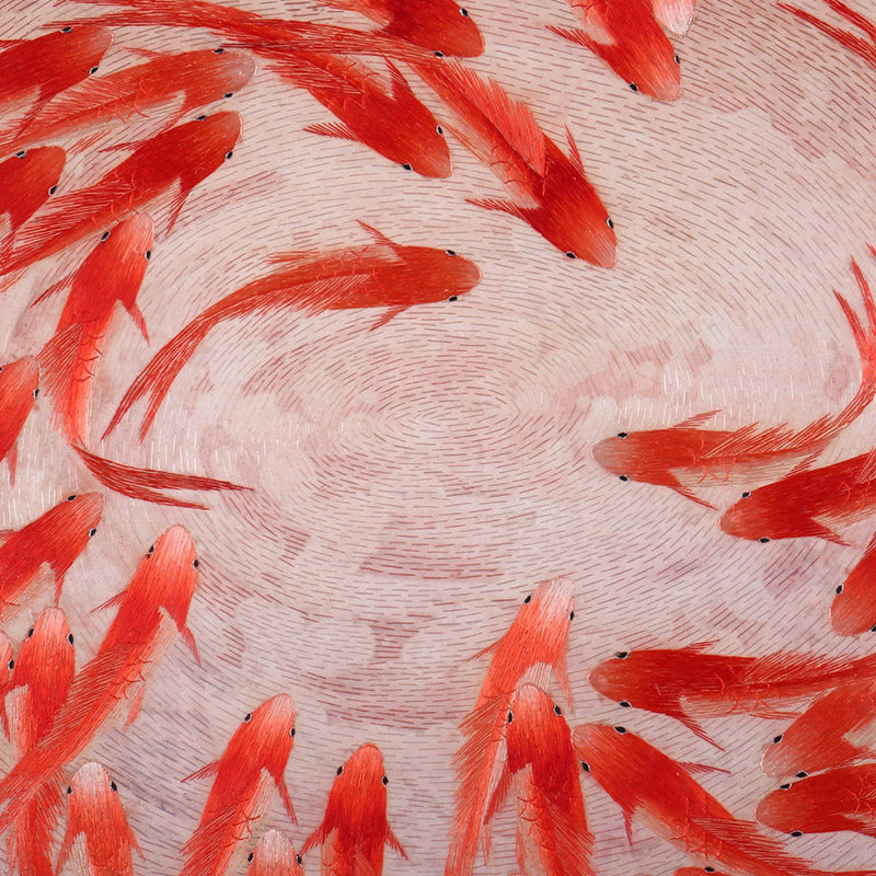 国家级非物质文化遗产 刺绣汴绣 鸿运连连