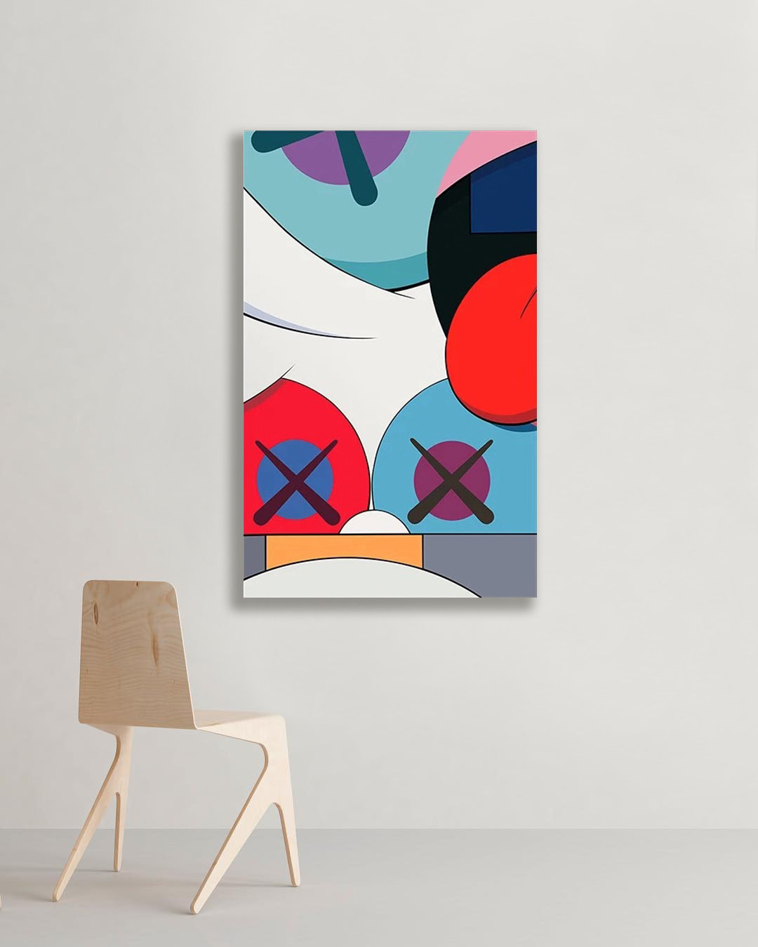 特价艺术挂画创意_kaws 潮流艺术家 创意装饰画挂画版画家居卧室工作