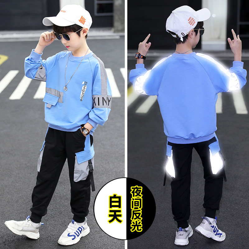 男童秋装套装2020新款中大童帅气34男孩春秋季运动韩版洋气潮12岁