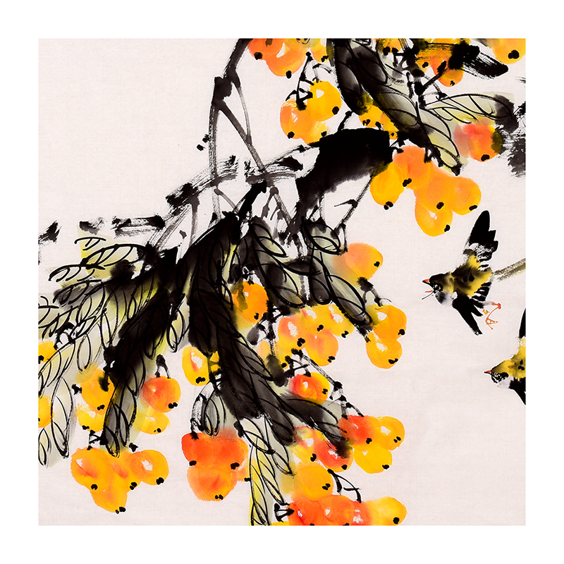 【直供周】罗家轩《佳果飘香》广西美协会员