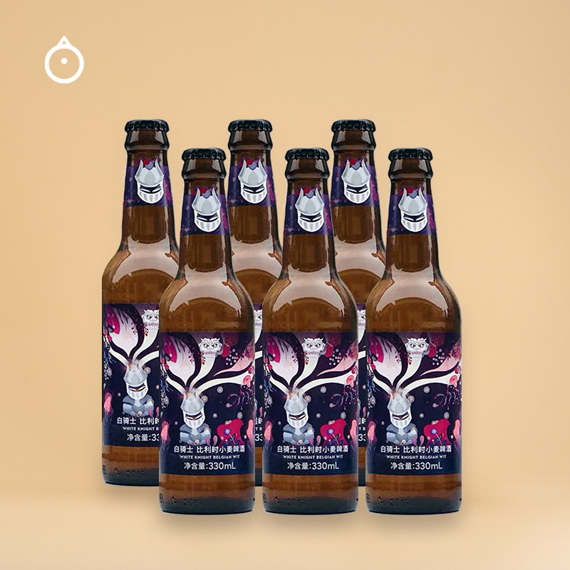 一折企鹅市集_国产精酿| bravo白骑士 比利时小麦精酿啤酒330ml*6瓶装
