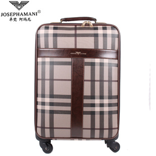阿瑪尼迷彩包 卓梵阿瑪尼萬向輪拉桿箱旅行箱包22寸行李箱20寸登機箱格紋英倫風 阿瑪尼