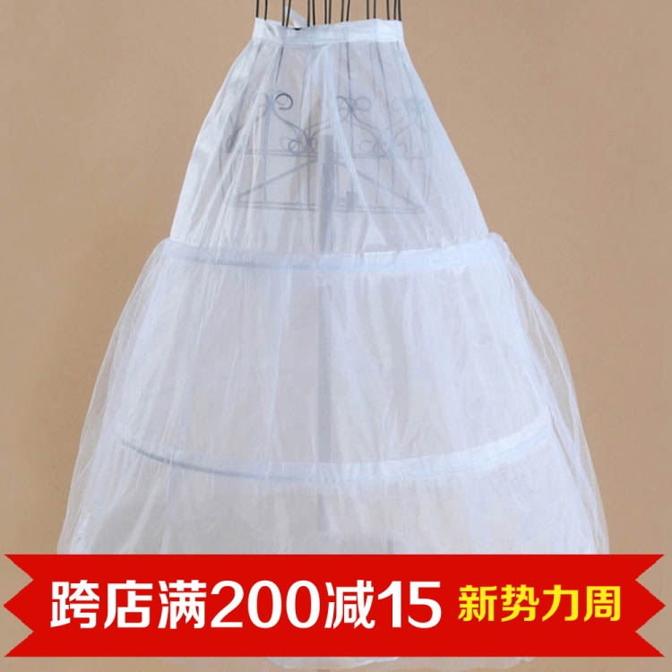 新娘婚纱裙撑齐地三钢圈一层纱有骨硬底衬蓬蓬绑带鱼骨撑裙结婚纱|msdalam kategori Aksesori/Belt kulit/Hat/Muffler, aksesori pakaian perkahwinan, panniers perkahwinan - dari Buy2taobao.com untuk memberikan perkhidmatan ejen Taobao profesional membeli