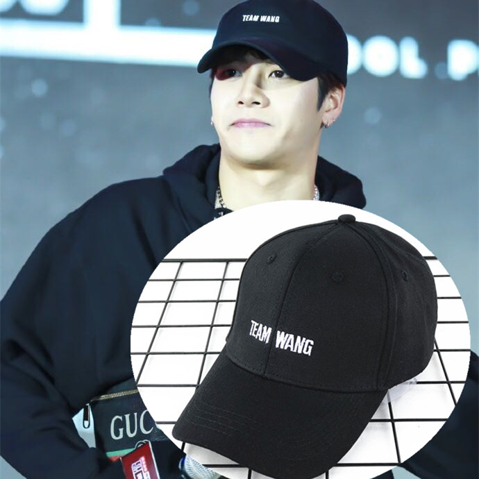 同款got7_got7王嘉尔同款韩版字母刺绣鸭舌帽男女户外百搭遮阳棒球
