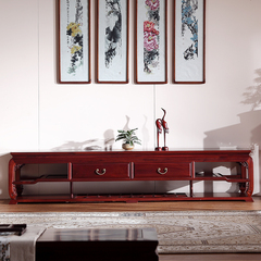新中式红木实木电视柜缅甸红酸枝客厅全实木简约电视柜