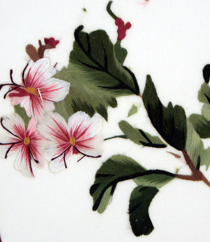 苏绣《蝶恋花》单面绣 刺绣