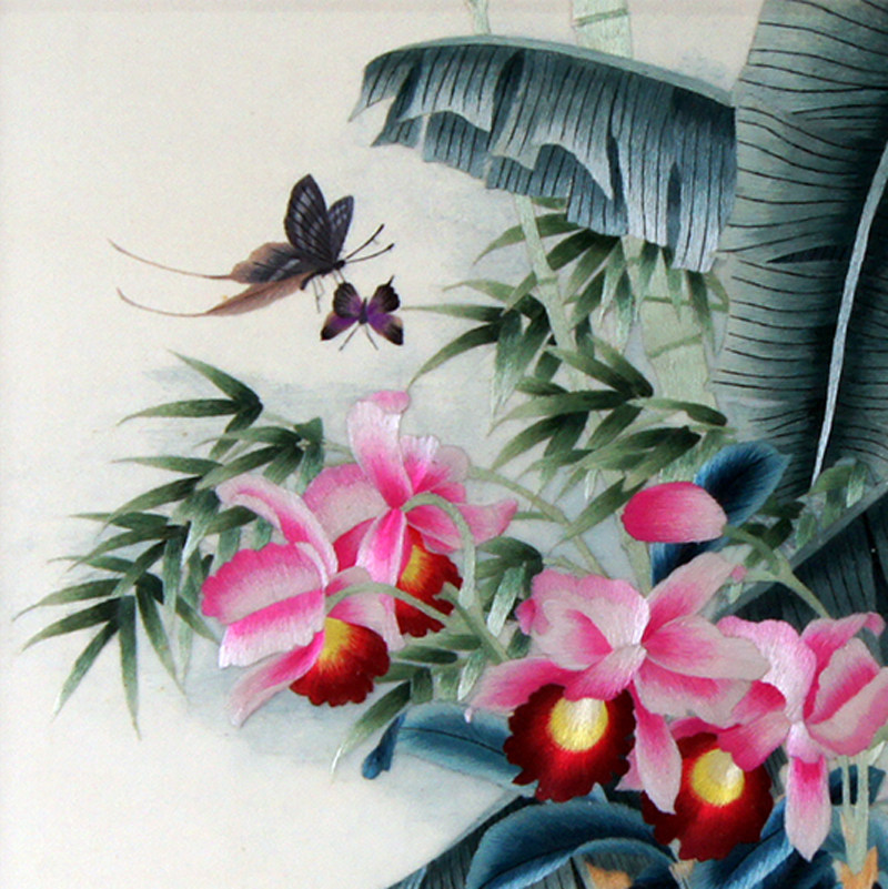 苏绣《蝶恋花》单面绣 刺绣