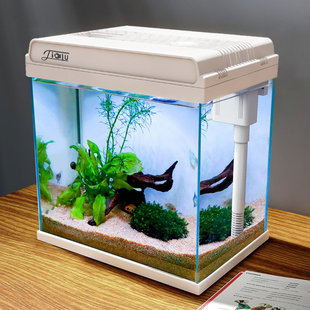 佳璐超白鱼缸自循环客厅小型桌面家用免换水金鱼缸玻璃懒人水族箱